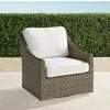 Frontgate Ashby Swivel Lounge Chair With Cushions In Putty Finish