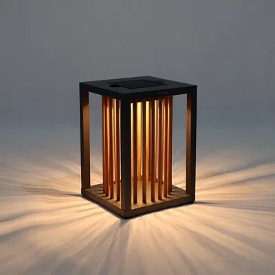 Frontgate Ashton Solar Lantern In Brown