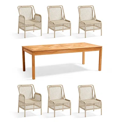 Frontgate Atwood 7-pc. Dining Set In Neutral