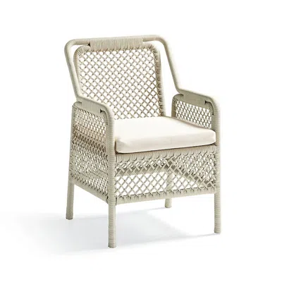 Frontgate Atwood Dining Chair Cushion In White