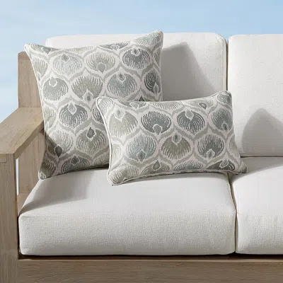 Frontgate Aurora Mum Indoor/outdoor Pillow In Gray
