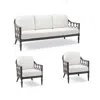 Frontgate Avery 3-pc. Sofa Set With Two Lounge Chairs In Slate Aluminum