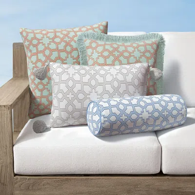 Frontgate Avian Trellis Indoor/outdoor Pillow In Orange