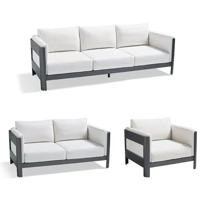 Frontgate Azores Seating Replacement Cushions In Gray