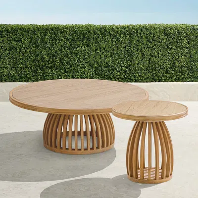 Frontgate Bari Coffee & Side Table In Brown