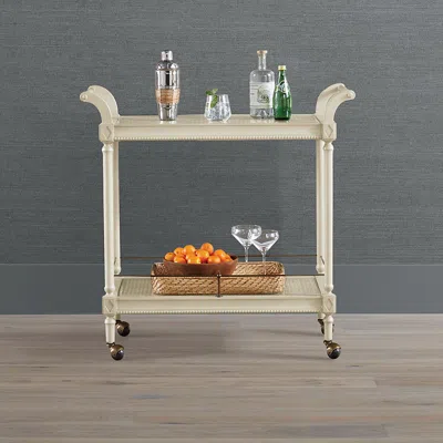 Frontgate Beauvier Bar Cart In Neutral