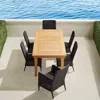 FRONTGATE BECKHAM 7-PC. DINING SET IN DARK SIENNA WICKER