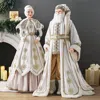 Frontgate Bells Of Brilliance Lifesize Santa & Mrs. Claus In Multi