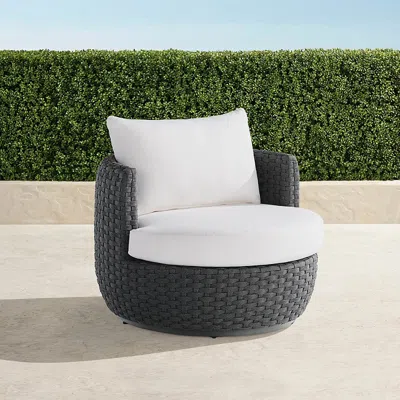 Frontgate Belvie Swivel Chair In Gray