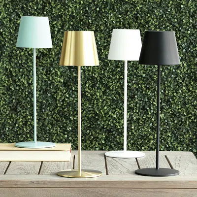 Frontgate Benton Cordless Rechargeable Led Table Lamp In Gold