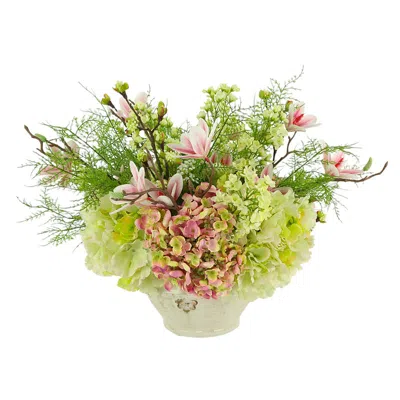 Frontgate Blooming Bush Floral Arrangement In White
