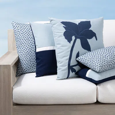 Frontgate Blue Botanic Indoor/outdoor Pillow Collection By Elaine Smith In Brown