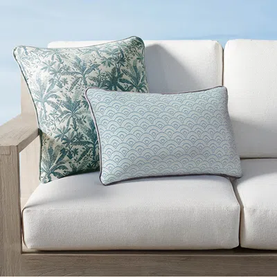 Frontgate Blue Lagoon Reversible Indoor/outdoor Pillow