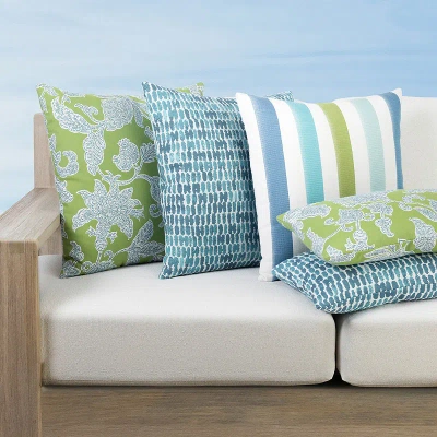 Frontgate Boardwalk Indoor/outdoor Pillow Collection By Elaine Smith In Spring Square