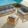 Frontgate Boretto 3-pc. Teak Sofa Set