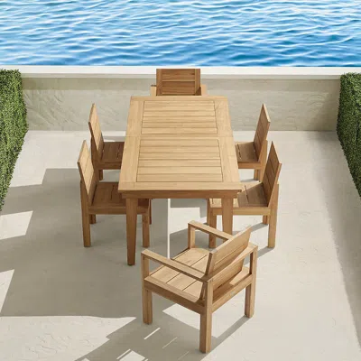 Frontgate Boretto 7-pc. Teak Dining Set In Brown