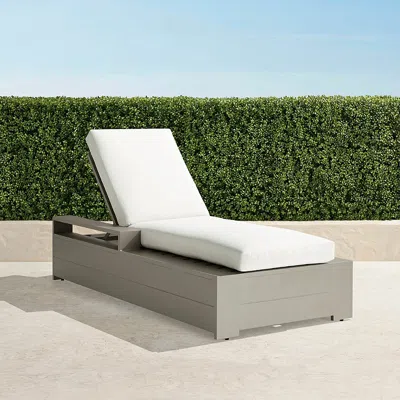 Frontgate Boretto Aluminum Chaise In Brown
