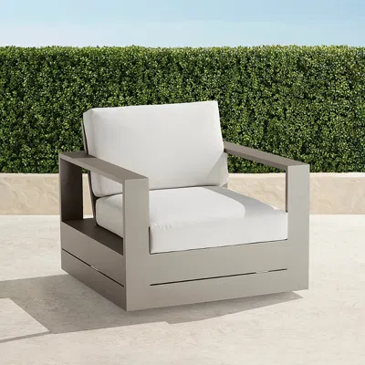 Frontgate Boretto Aluminum Swivel Lounge Chair In Animal Print