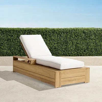 Frontgate Boretto Teak Chaise In Brown