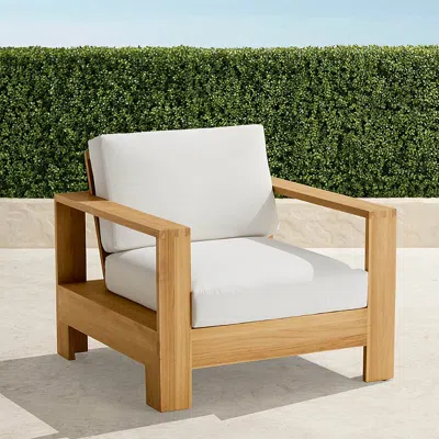 Frontgate Boretto Teak Lounge Chair In White