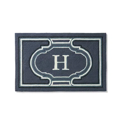 Frontgate Bowery Monogram Door Mat In Toast