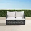 Frontgate Bowman Loveseat With Cushions In Graphite Wicker