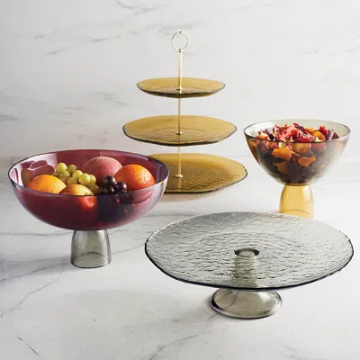 Frontgate Bradbury Serveware Collection In Bordeaux,ash