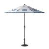 Frontgate Bronte Tile Handpainted Designer Umbrella