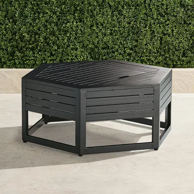 Frontgate Brooks Aluminum Hexagonal Coffee Table In Gray