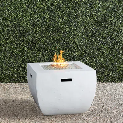 Frontgate Bryson Fire Table In White Finish