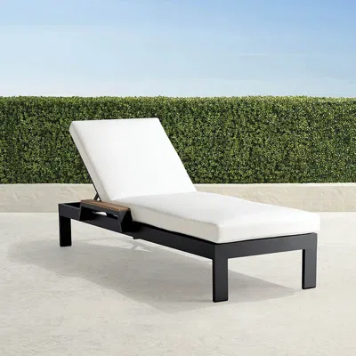 Frontgate Calhoun Aluminum Chaise In Matte Black Finish