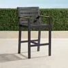 Frontgate Calhoun Bar Stool In Matte Black Aluminum