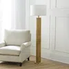 Frontgate Calloway Ribbed Brass Floor Lamp