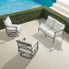 Frontgate Carlisle 3-pc. Loveseat Swivel Set In Slate Finish