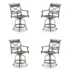 Frontgate Carlisle 4-pc. Swivel Bar Stool In Slate Aluminum