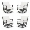 Frontgate Carlisle 4-pc. Swivel Lounge Chair With Cushions In Onyx Aluminum