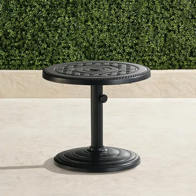 Frontgate Carlisle Cast Umbrella Table In Black