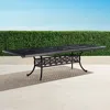 Frontgate Carlisle Extending Cast-top Dining Table In Onyx Finish