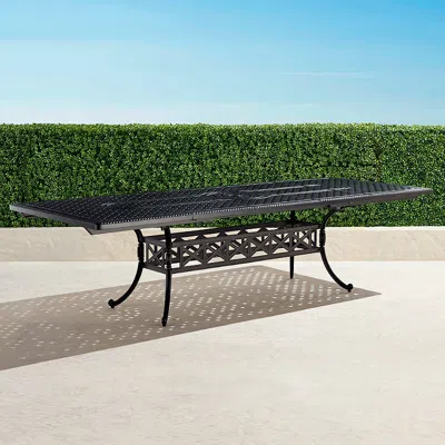 Frontgate Carlisle Extending Cast-top Dining Table In Onyx Finish