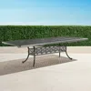 Frontgate Carlisle Extending Cast-top Dining Table In Slate Finish