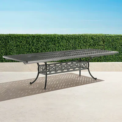 Frontgate Carlisle Extending Cast-top Dining Table In Slate Finish