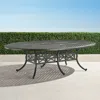 Frontgate Carlisle Oval Cast-top Dining Table In Slate Finish