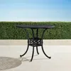Frontgate Carlisle Round Cast-top Bar Table In Onyx Finish