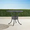 Frontgate Carlisle Round Cast-top Bar Table In Slate Finish