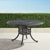 Frontgate Carlisle Round Cast-top Dining Table In Onyx Finish