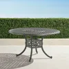 Frontgate Carlisle Round Cast-top Dining Table In Slate Finish