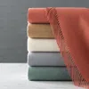 Frontgate Cashmere Fringe Throw In Juniper
