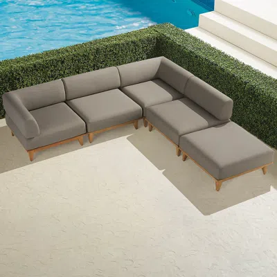 Frontgate Casoria 5-pc. Modular Seating Collection In Dove Upholstery