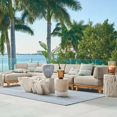 Frontgate Casoria Modular Seating In Dove Upholstery