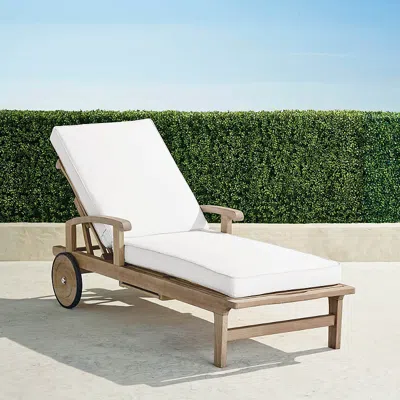 Frontgate Cassara Chaise Lounge With Cushions In Weathered Finish